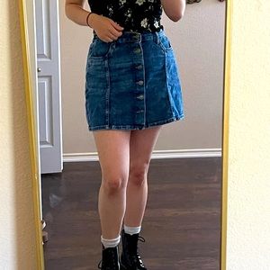 AERIE DENIM MINI SKIRT